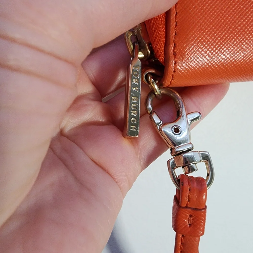 Tory Burch Orange Wristlet Wallet